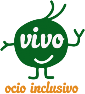 Logotipo Asociación VIVO, ocio inclusivo y tiempo libre con y sin discapacidad, en Madrid